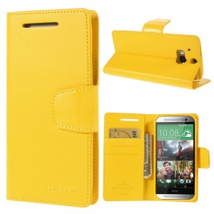 HTC One M8 - etui na telefon i dokumenty - Sonata żółte