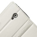 HTC Desire 500 Portfel Etui – Litchi Białe