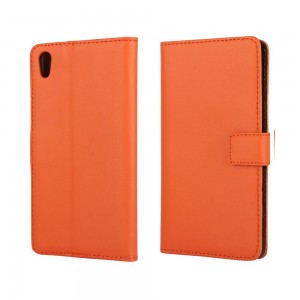 Sony Xperia Z5 - etui na telefon i dokumenty - pomarańczowe