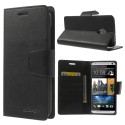 HTC Desire 700 - etui na telefon i dokumenty - Sonata czarne