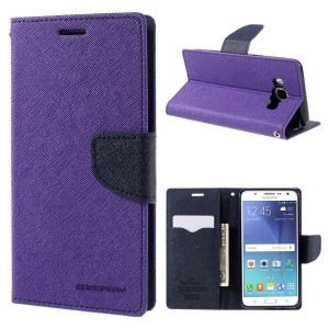 Samsung Galaxy J5 (2016) - etui na telefon i dokumenty - Fancy purpurowe