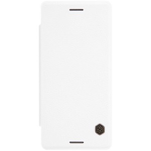 Sony Xperia X - etui na telefon i dokumenty - Nillkin Qin białe