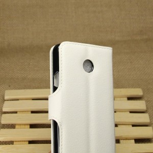 Huawei Ascend Y330 - etui na telefon i dokumenty - Litchi białe