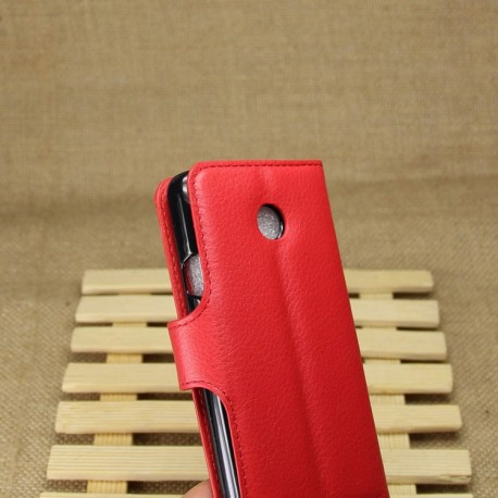 Huawei Ascend Y330 - etui na telefon i dokumenty - Litchi czerwone