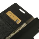 LG G3 Black Litchi Leather Wallet Flip Case