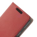 LG F70 Ochronne Portfel Etui – Litchi Czerwony