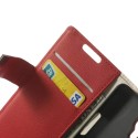 LG F70 Ochronne Portfel Etui – Litchi Czerwony