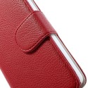 LG Nexus 5 Portfel Etui – Litchi Czerwony
