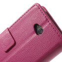 LG L70 Ochronne Portfel Etui – Litchi Różowy