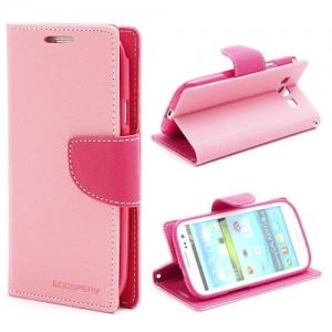 Samsung Galaxy S3 - etui na telefon i dokumenty - Fancy różowe
