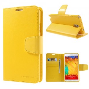 Samsung Galaxy Note 3 - etui na telefon i dokumenty - Sonata żółte