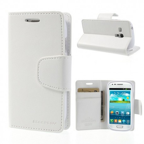 Samsung Galaxy S3 Mini - etui na telefon i dokumenty - Sonata białe