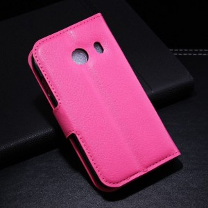 Samsung Galaxy Ace Style - etui na telefon i dokumenty - Litchi różowe