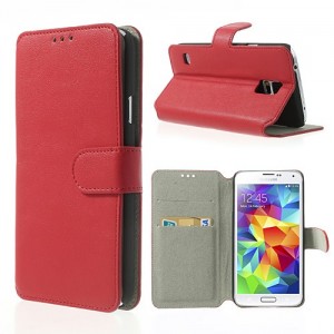 Samsung Galaxy S5 - etui na telefon i dokumenty - SK Style czerwone