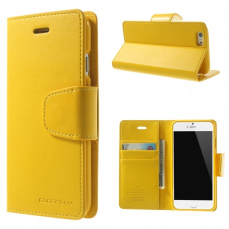 Apple iPhone 6 - etui na telefon i dokumenty - Sonata żółte