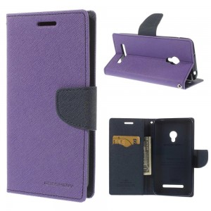 Asus Zenfone 5 - etui na telefon i dokumenty - Fancy purpurowe