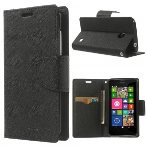 Nokia Lumia 630 / 635 - etui na telefon i dokumenty - Fancy czarne