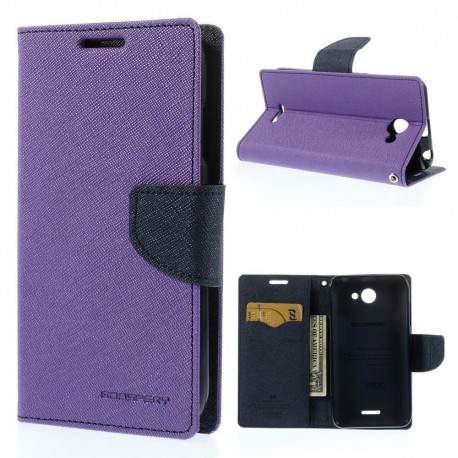 HTC Desire 516 - etui na telefon i dokumenty - Fancy purpurowe