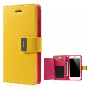 Apple iPhone 6 - etui na telefon i dokumenty - Rich Diary żółte V