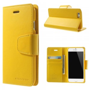 Apple iPhone 6 Plus - etui na telefon i dokumenty - Sonata żółte