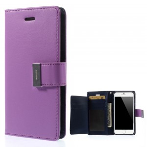 Apple iPhone 6 Plus - etui na telefon i dokumenty - Rich Diary purpurowe