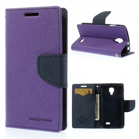 LG F70 - etui na telefon i dokumenty - Fancy Goospery purpurowe