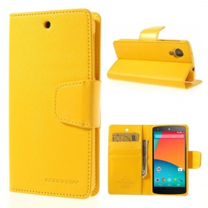 LG Nexus 5 - etui na telefon i dokumenty - Sonata żółte