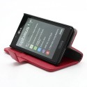 LG Optimus L7 P700 Portfel Etui – Litchi Czerwony