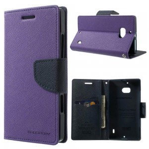 Nokia Lumia 930 - etui na telefon i dokumenty - Fancy purpurowe