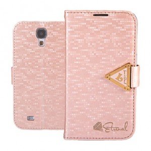 Samsung Galaxy S4 - etui na telefon i dokumenty - Leiers Eternal różowe