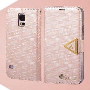 Samsung Galaxy S5 - etui na telefon i dokumenty - Leiers Eternal różowe V