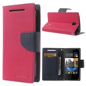 HTC Desire 310 - etui na telefon i dokumenty - Fancy różowe
