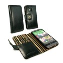 HTC One M8 - etui skórzane na telefon i dokumenty - Alston CraigRacing zielony