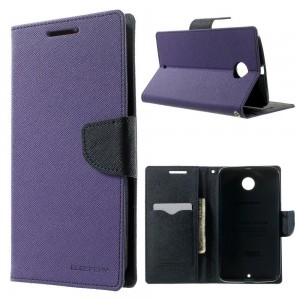 Motorola Nexus 6 - etui na telefon i dokumenty - Fancy purpurowe