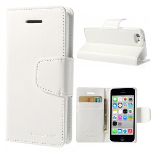 Apple iPhone 5C - etui na telefon i dokumenty - Sonata białe